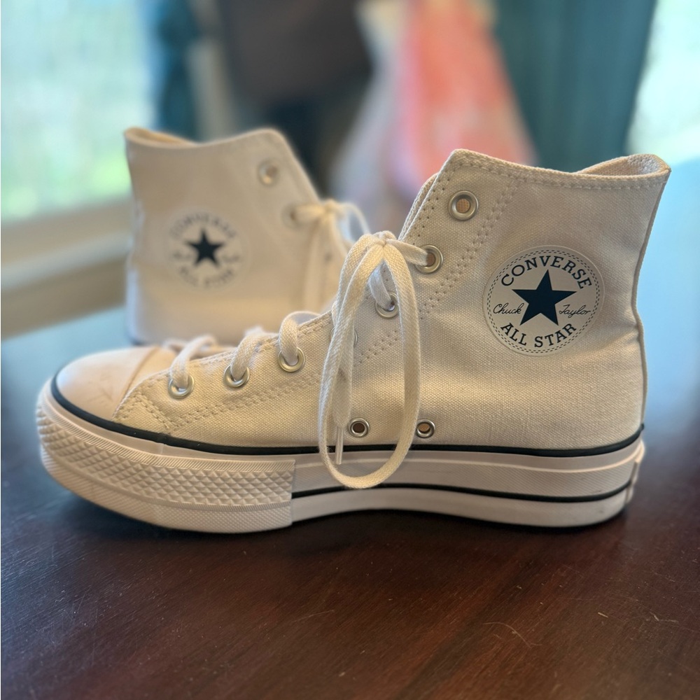 Converse White High-Top Sneakers